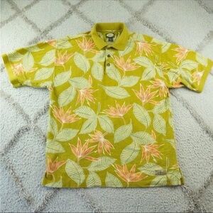 Tommy Bahama Polo Shirt Mens Adult Large Hawaiian Floral Tropical Aloha